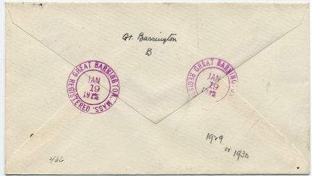 US Massachusetts, Great Barrington 632, 635, 637, 640 Fancy Cancel Cover