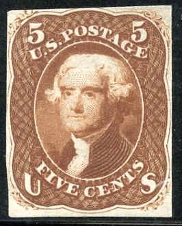 US 67E9d Premiere Gravure die essay on India - Red Brown - Complete Design - Small Die Proof