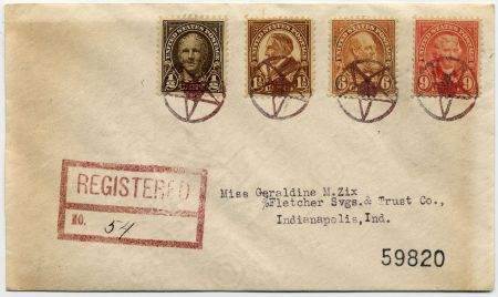 US Kentucky, Ed 551, 633, 638, 641 Fancy Cancel Cover, Star in Circle