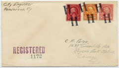 US Kentucky, Henderson 634, 638, 641 Fancy Cancel Cover