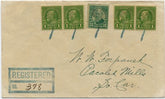 US Indiana, Highland 622, 632 Fancy Cancel Cover, 3 Leaf Clover