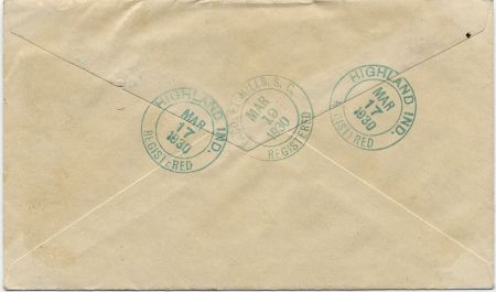 US Indiana, Highland 622, 632 Fancy Cancel Cover, 3 Leaf Clover