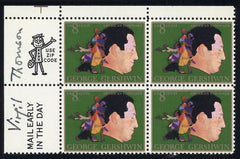 US 1484 Autographed Plate Block - Virgil Thomsom, Composer