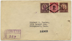 US New Jersey, Edgewater 564, 635, 682 Fancy Cancel Cover "R" in Diamond