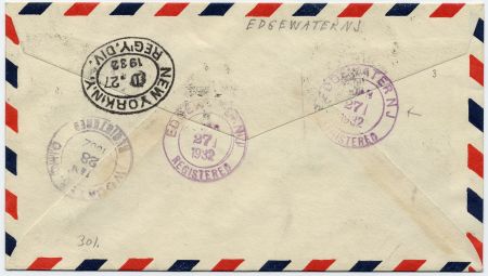 US New Jersey, Edgewater 499, 610, 642, 649, 650 Fancy Cancel Cover, "R" in Circle