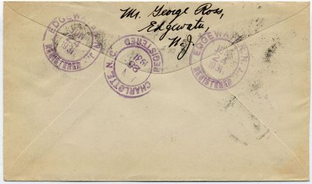 US New Jersey, Edgewater 632, 634, 640 Fancy Cancel Cover, "R" in Circle