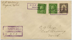 US Michigan, Capac 632, 566 Fancy Cancel Cover