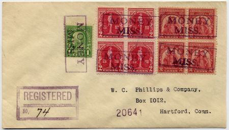 US Mississippi, Money 657, 669, 688 Fancy Cancel Cover
