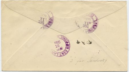 US Michigan, Sandusky 637, 642, U429 Fancy Cancel Cover