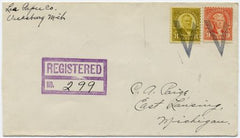 US Michigan, Vicksbury 640, 641 Fancy Cancel Cover