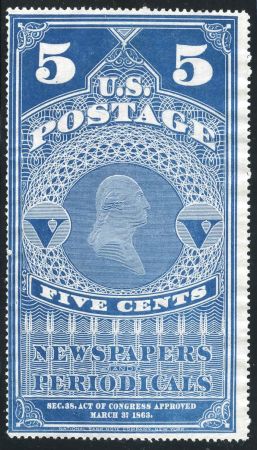 US PR5 Newspapers Mint Fine cv 225.00