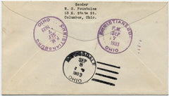 US Ohio, Columbus 632, 702 Fancy Cancel Covers, Arrows