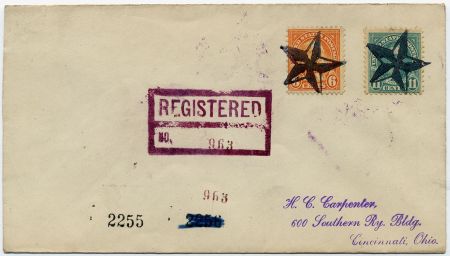 US Ohio, Osborn 563, 638 Fancy Cancel Cover, Nautical Star