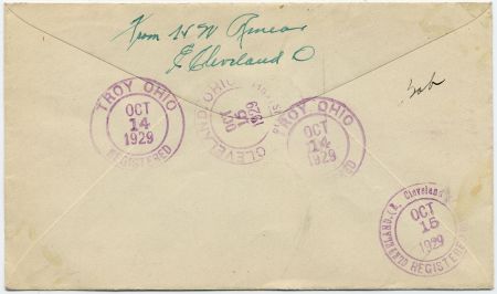 US Ohio, Troy 653, C8 Fancy Cancel Cover