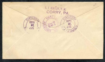 US Pennsylvania, Corry 565, 632, 644 Fancy Cancel Cover, Arrow