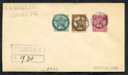 US Pennsylvania, Corry 563, 682, 685 Fancy Cancel Cover, Star