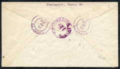 US Pennsylvania, Corry 632, 657, 682 Fancy Cancel Cover, Star