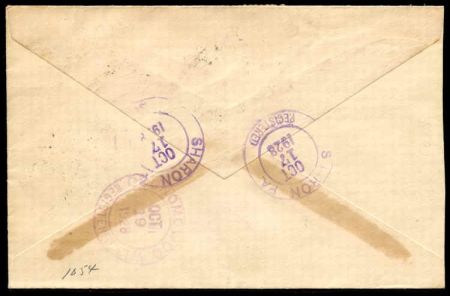 US Pennsylvania, Sharon 632, 634, 645 Fancy Cancel Cover, "APS" in Rectangle