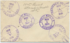 US South Carolina, Pacolet Mills 633, 636 Fancy Cancel Cover, "PM"