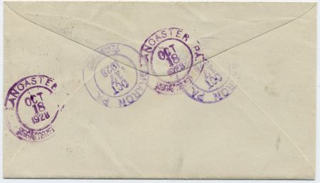US Pennsylvania, Sharon 496, 559 Fancy Cancel Cover, Negative "S"