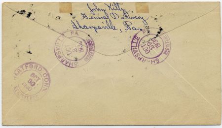 US Pennsylvania, Sharpsville 486, 654, 689 Fancy Cancel Cover