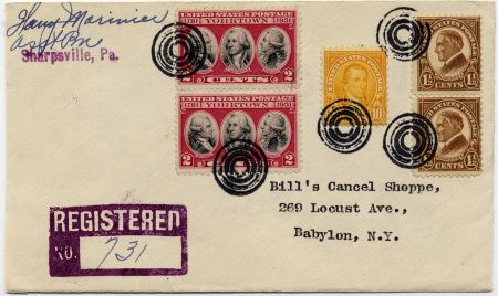 US Pennsylvania, Sharpsville 632, 642, 703 Fancy Cancel Cover