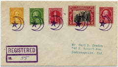 US Indiana, Boggstown 632, 636, 642, 684 Fancy Cancel Cover, Crescent Moon, Star