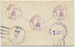 US Wisconsin, Medina 633, 638, 640 Fancy Cancel Cover, Negative "M" in Circle