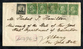 US 559, 578 x 5 Strip of 3 on Cover