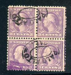 US 541 Washington / Franklin F+ Used block of 4 Scarce cv $260