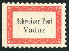 Liechtenstein Mi 1B XF/NH Botenpost
