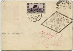Saar 1931 Do-X Flight Card with High Value Franking