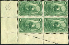 US 285 Early Commemoratives Mint H + NH Misperf due to fold over - hinge reinforced