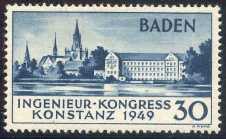 German Occupation - Baden 5N41a VF - XF NH Type II cv $475
