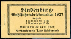 Germany B19a Mi H-BI 56A VF - NH covers and pane but unstapled