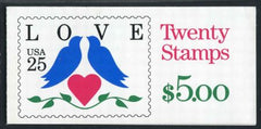 US 2441b Error Mint NH Booklet Bottom pane 6 stamps missing pink