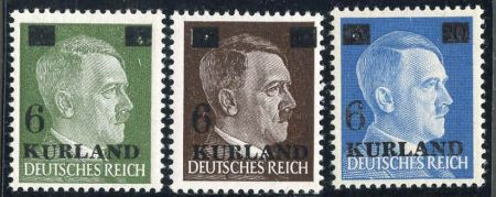 Germany Kurland Mi1vx-3vx VF NH 3 signed (130.00)