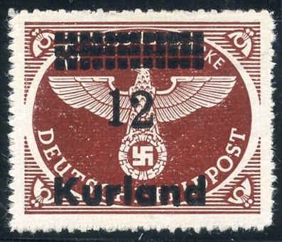 Germany Kurland Mi 13Bx VF NH rouletted (25.00)