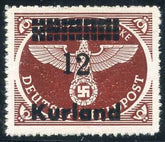 Germany Kurland Mi 13Bx VF NH rouletted (25.00)