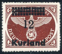 Germany Kurland Mi 13Bx VF NH rouletted (25.00)