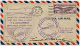 US 1931 C12 on Anniversary Cover Signed by Pilot, Earle Ovington