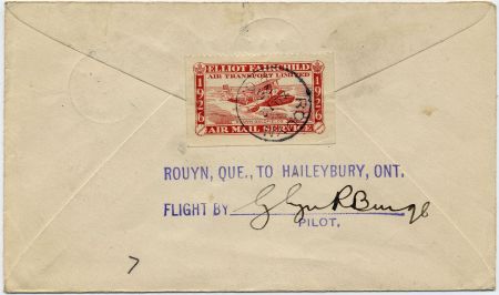 Canada 1926 CL10 on Flight Rouyn - Haileybury Signed by Pilot