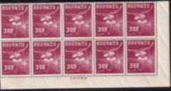 US Possessions - Ryukyu Islands 18 Possessions VF/NH-Imprint blk of 10, some toning from glue under plastic mount (cv $1,500.)