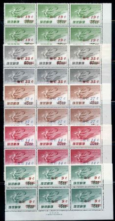US Possessions - Ryukyu Islands C14-18 Possessions VF/NH-imprint blks of 6 ($485.)