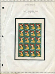 US Possessions - Ryukyu Islands WX2a Possessions VF/NH Xmas Seals full sheet of 20 w/anti-TB facing slip, (cv $2,500.00)
