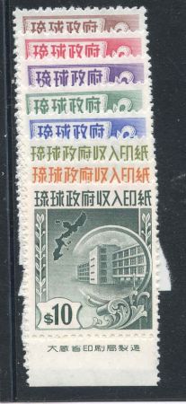 US Possessions - Ryukyu Islands R17-20, 23 - 24, 27-28 Possessions VF/NH--Short set of imprint singles (cv $406.50++)