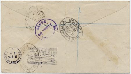 Jamaica 1936 North American Flight Cover