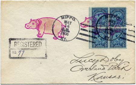 US Kentucky, Hippo 719 Fancy Cancel Cover