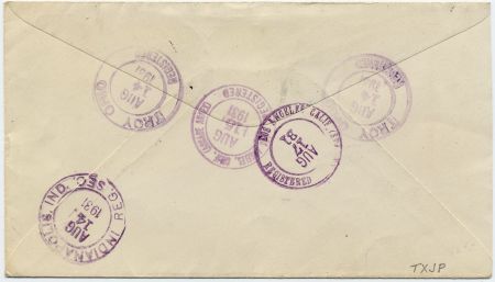 US Ohio, Troy 685 Fancy Cancel Cover, Star burst