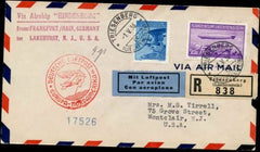 Liechtenstein 1936 Hindenburg 1st No. American Flight Cover
